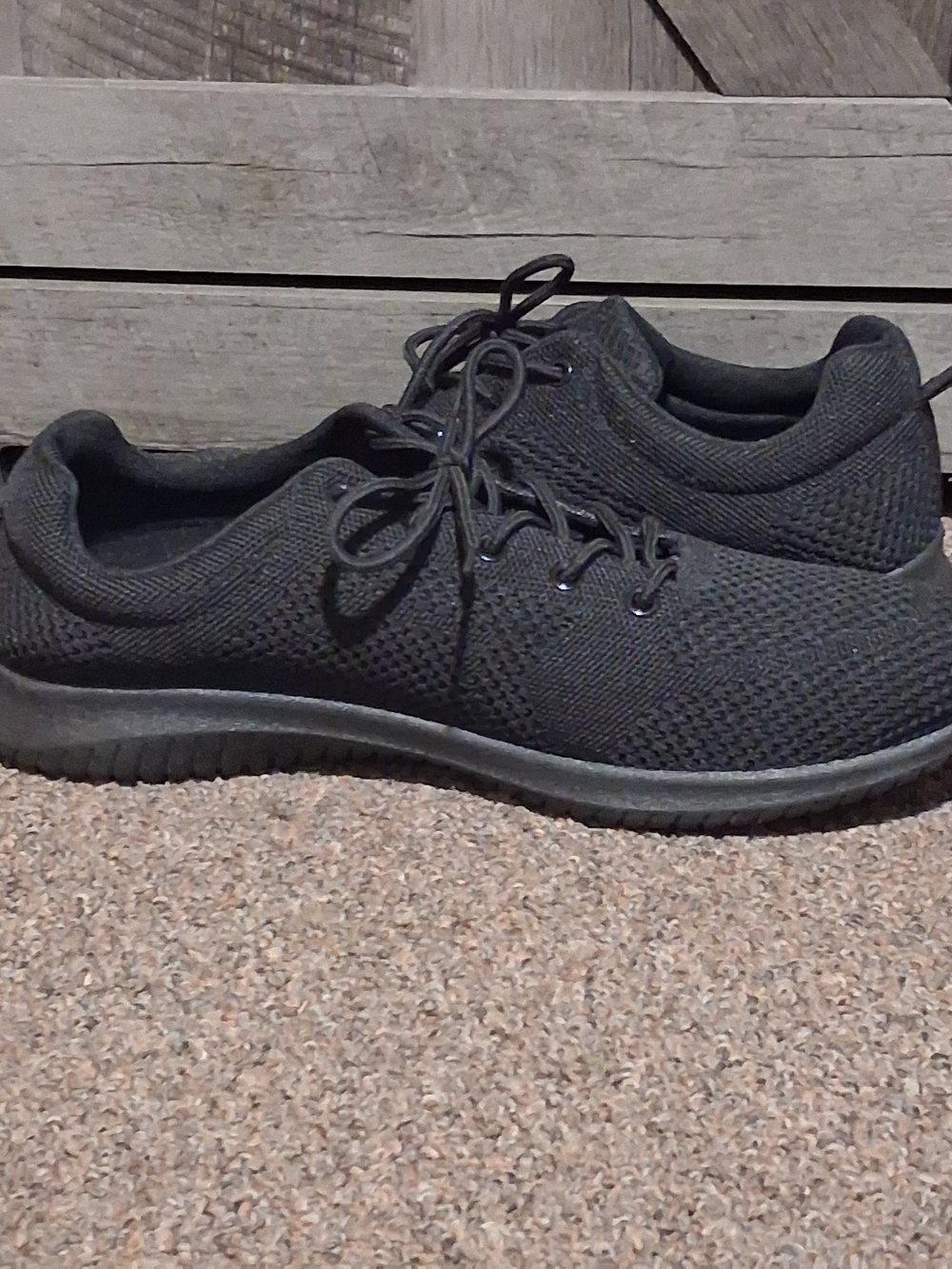 Pro Player Men's Black Knit Lace-Up Athletic Sneakers Size 10